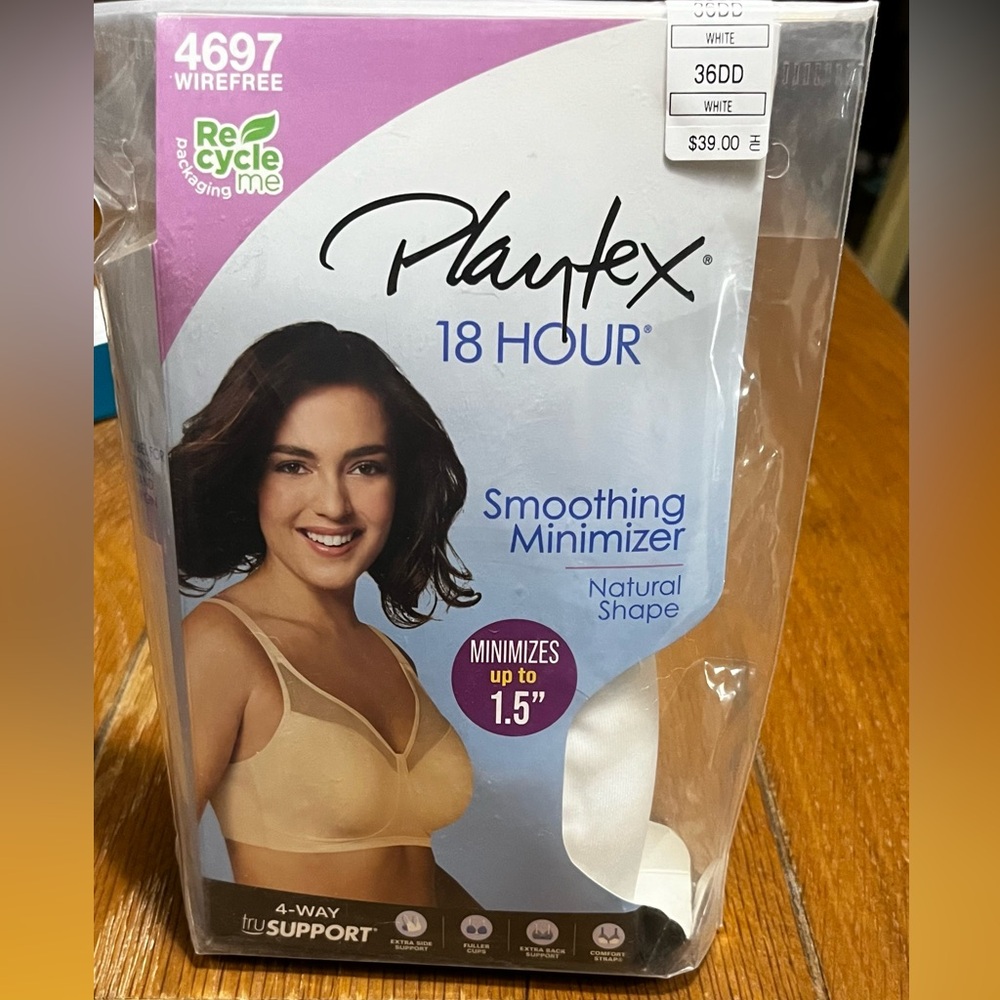 Playtex 18 hour new in box white bra. Size: 36DD